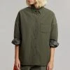 The Frankie Shop Tove Padded Shirt - Khaki CLOTHING