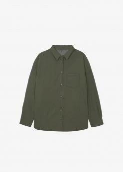 The Frankie Shop Tove Padded Shirt - Khaki CLOTHING