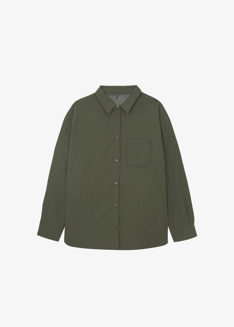The Frankie Shop Tove Padded Shirt - Khaki CLOTHING