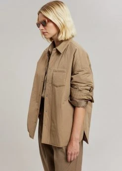 The Frankie Shop Tove Padded Shirt - Natural CLOTHING