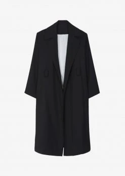 Plus Hong CLOTHING Tubi Trench Coat - Black