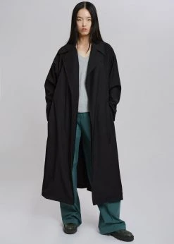 Plus Hong CLOTHING Tubi Trench Coat - Black