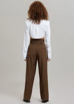 The Frankie Shop Uma Cropped Shirt - White CLOTHING