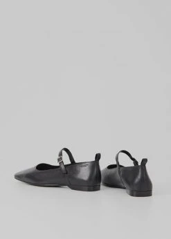 Vagabond Delia Strap Flats - Black SHOES