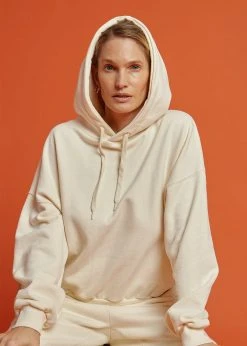 The Frankie Shop CLOTHING Vanessa Drop Shoulder Hoodie - Vanilla