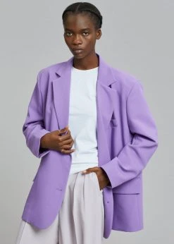 The Frankie Shop Winslow Blazer - Violet CLOTHING