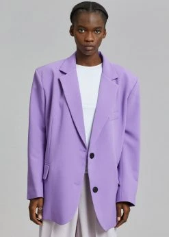 The Frankie Shop Winslow Blazer - Violet CLOTHING