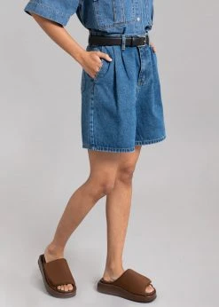 The Frankie Shop Yve Denim Shorts - Dark Indigo CLOTHING