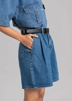 The Frankie Shop Yve Denim Shorts - Dark Indigo CLOTHING