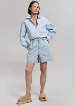 The Frankie Shop Yve Denim Shorts - Worn Wash