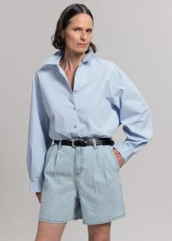 The Frankie Shop Yve Denim Shorts - Worn Wash