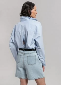 The Frankie Shop Yve Denim Shorts - Worn Wash