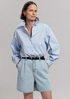 The Frankie Shop Yve Denim Shorts - Worn Wash