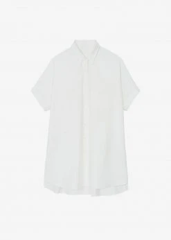The Frankie Shop Yvonne Boxy Shirt Dress - White