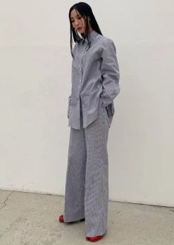 Inni Zakura Pants - Navy Stripe CLOTHING