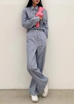 Inni Zakura Pants - Navy Stripe CLOTHING